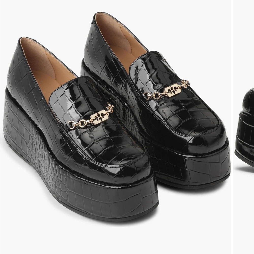 NWT Ganni Butterfly Chain Platform Loafer